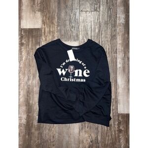 Nwt women size large wine ugly‎ funny christmas sweatshirt crewneck